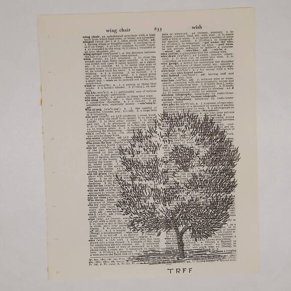 Tree Vintage Dictionary Prints, Flora Prints, Book Page Prints, Nature Decor - Picture 2 of 9